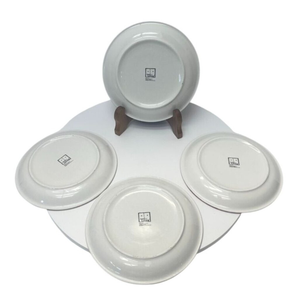 Today’s Living Christmas Santa Dessert Plates Set of 4 8” Ceramic Teddy Bear - Picture 4 of 5